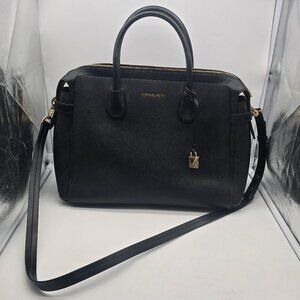 Michael Kors Large Belted Mercer Satchel Black